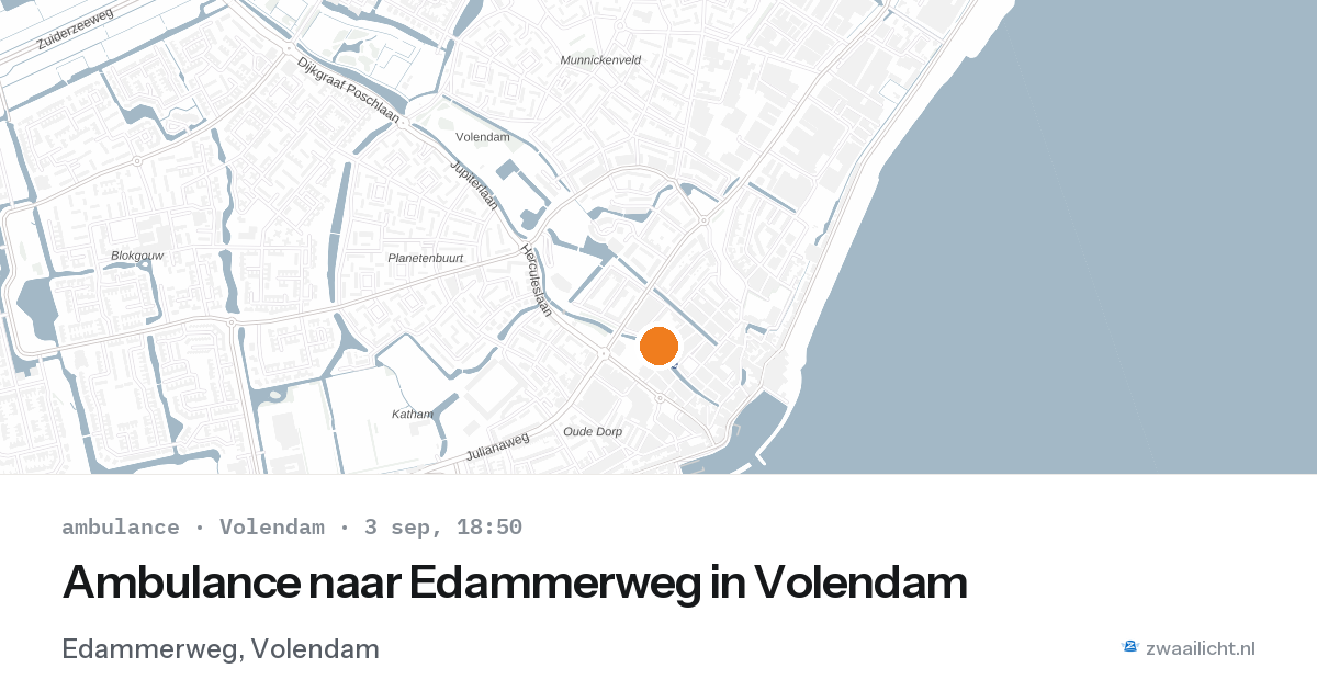 Ambulance naar Edammerweg in Volendam — 3 sep 2026