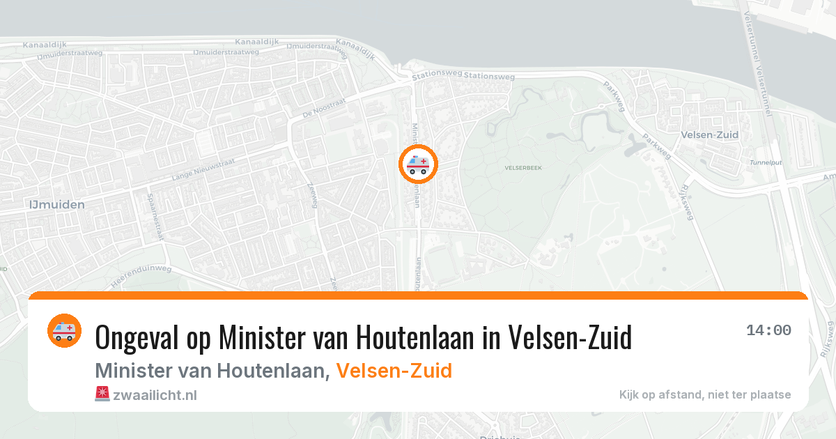 Ongeval op Minister van Houtenlaan in Velsen-Zuid — 11 apr 2026