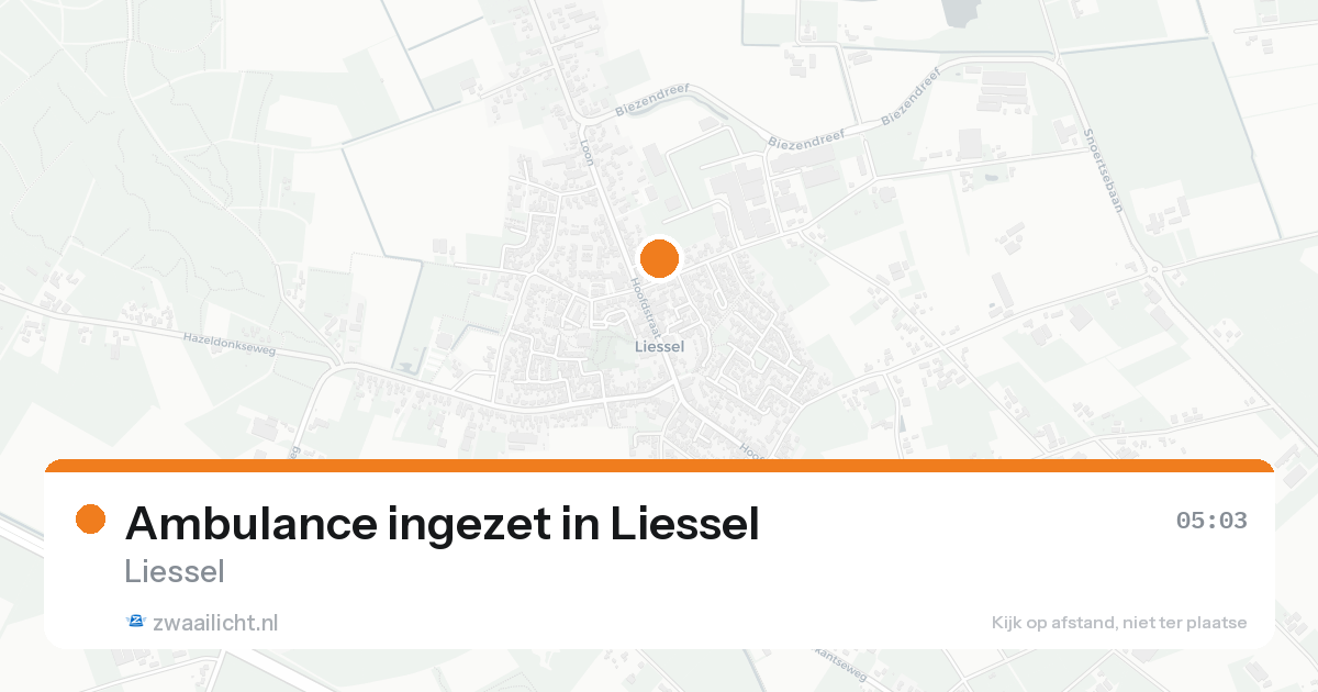 Ambulance ingezet in Liessel — 1 jul 2026