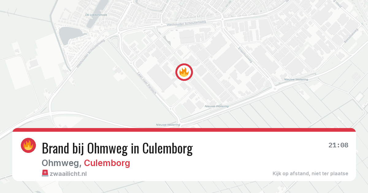 Brand bij Ohmweg in Culemborg — 25 mei 2026