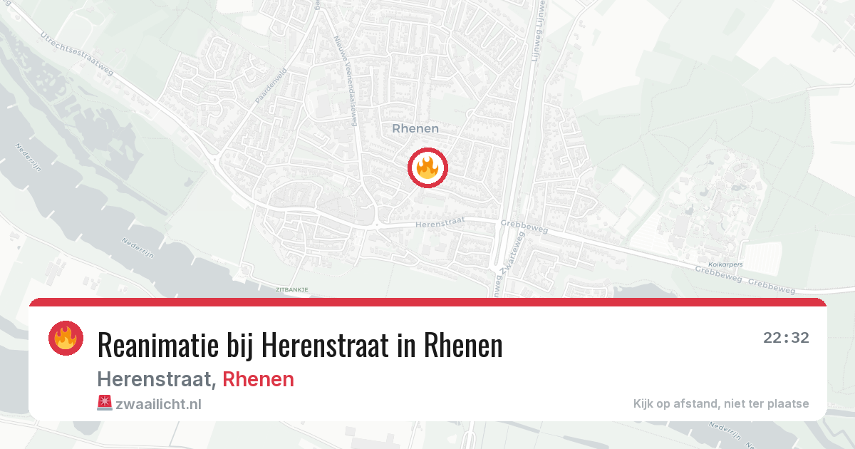 Reanimatie bij Herenstraat in Rhenen — 11 aug 2026