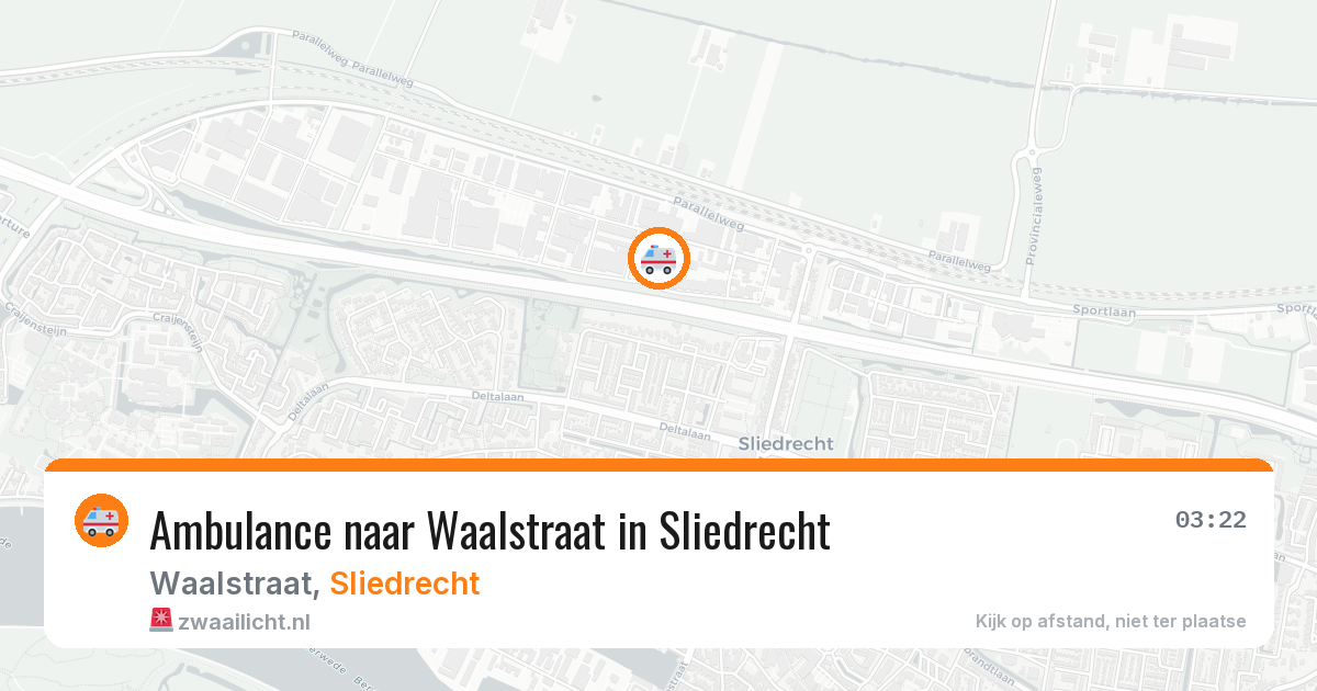 Ambulance naar Waalstraat in Sliedrecht — 28 jun 2026