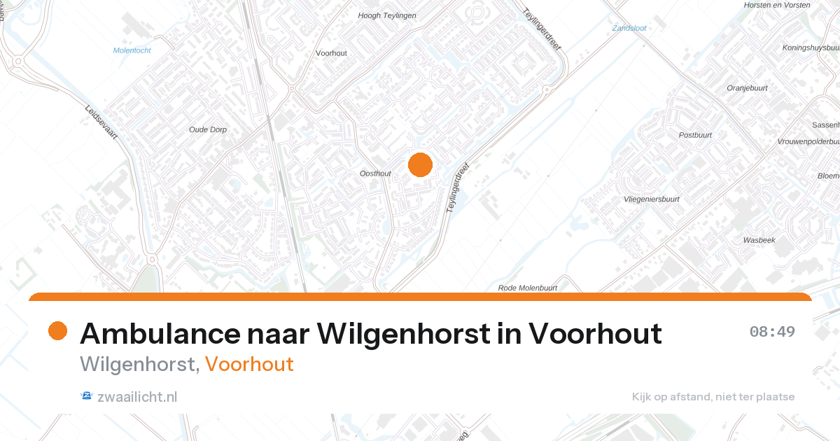 Ambulance naar Wilgenhorst in Voorhout — 28 aug 2026