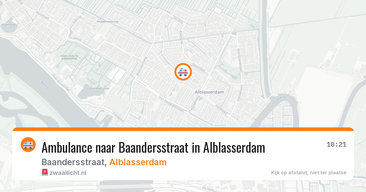 Ambulance naar Baandersstraat in Alblasserdam — 4 mei 2026