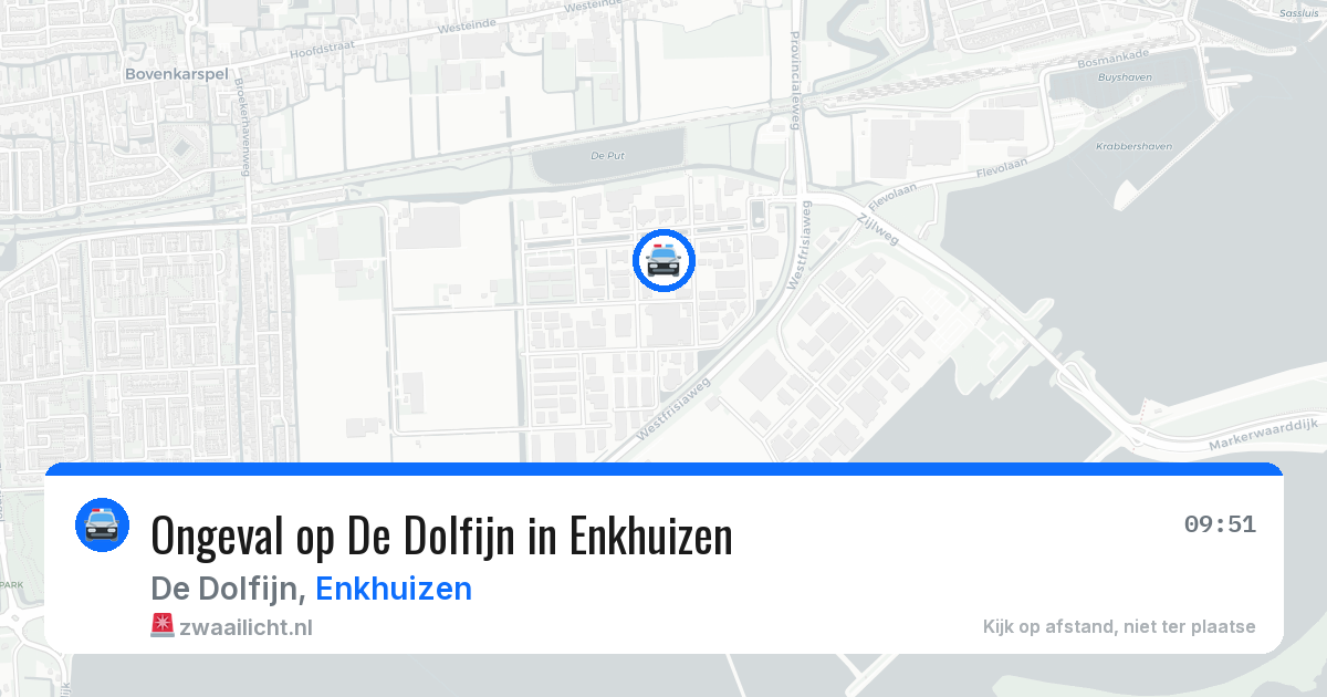 Ongeval op De Dolfijn in Enkhuizen — 5 aug 2026