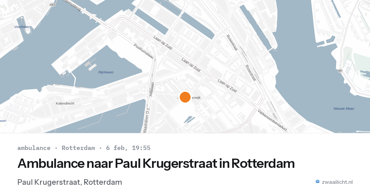 Ambulance naar Paul Krugerstraat in Rotterdam — 6 feb 2026