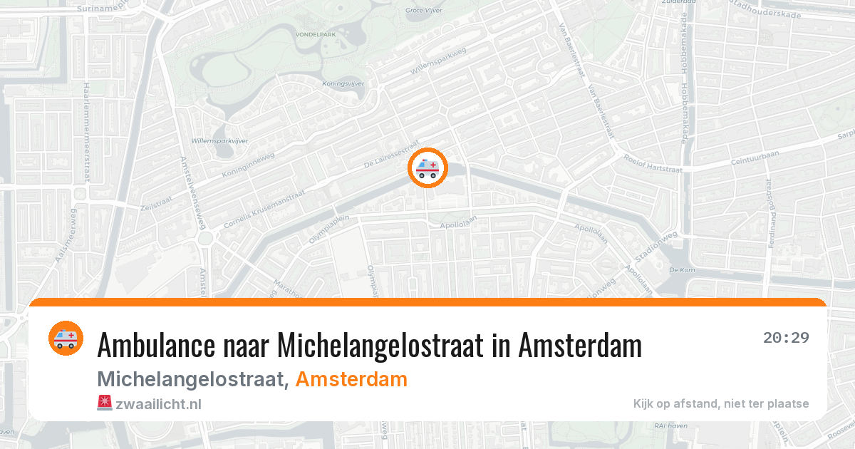 Ambulance naar Michelangelostraat in Amsterdam — 5 mei 2026