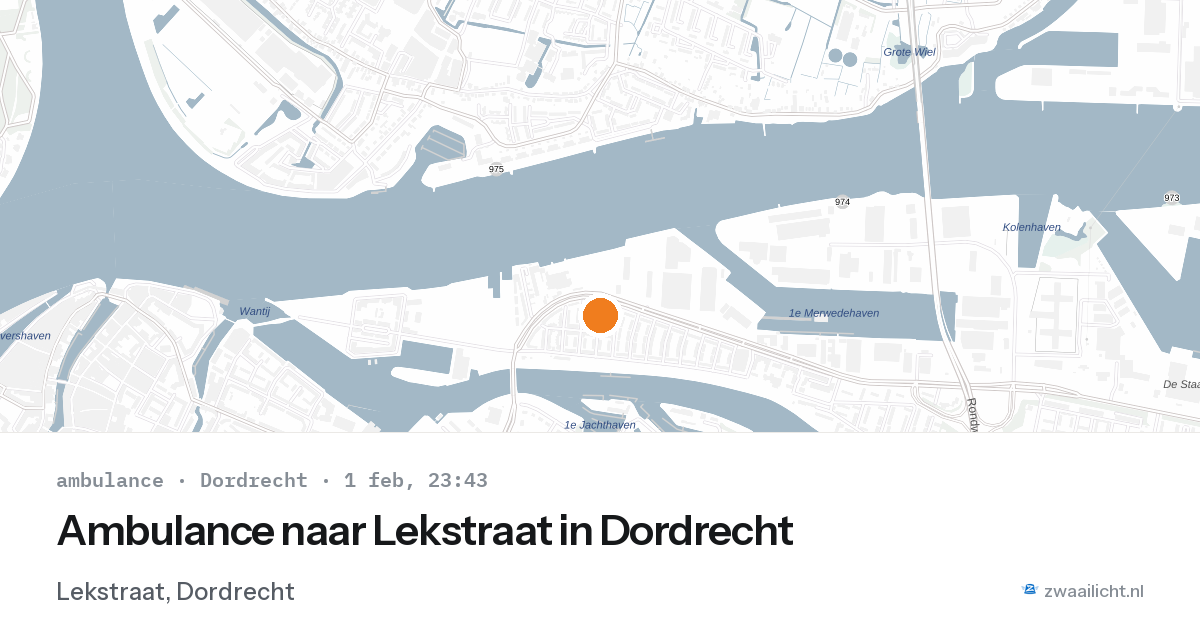 Ambulance naar Lekstraat in Dordrecht — 1 feb 2026