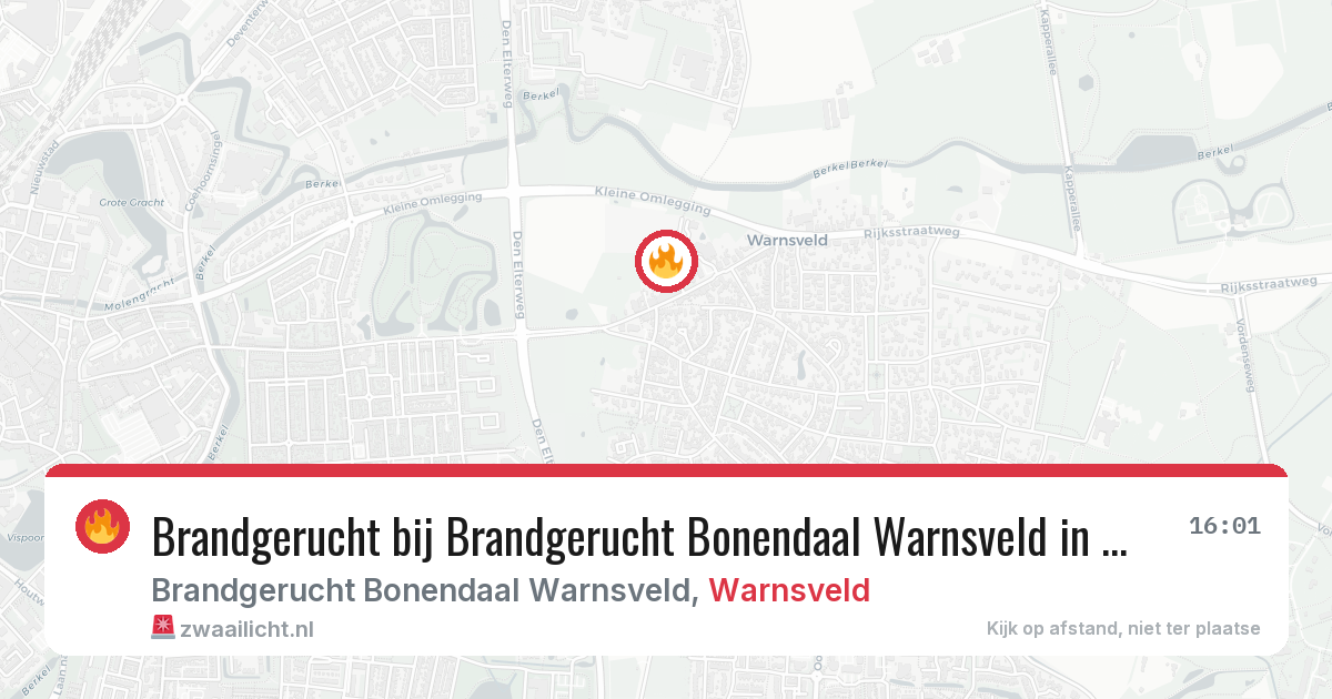 Brandgerucht bij Brandgerucht Bonendaal Warnsveld in Warnsveld — 1 feb 2026