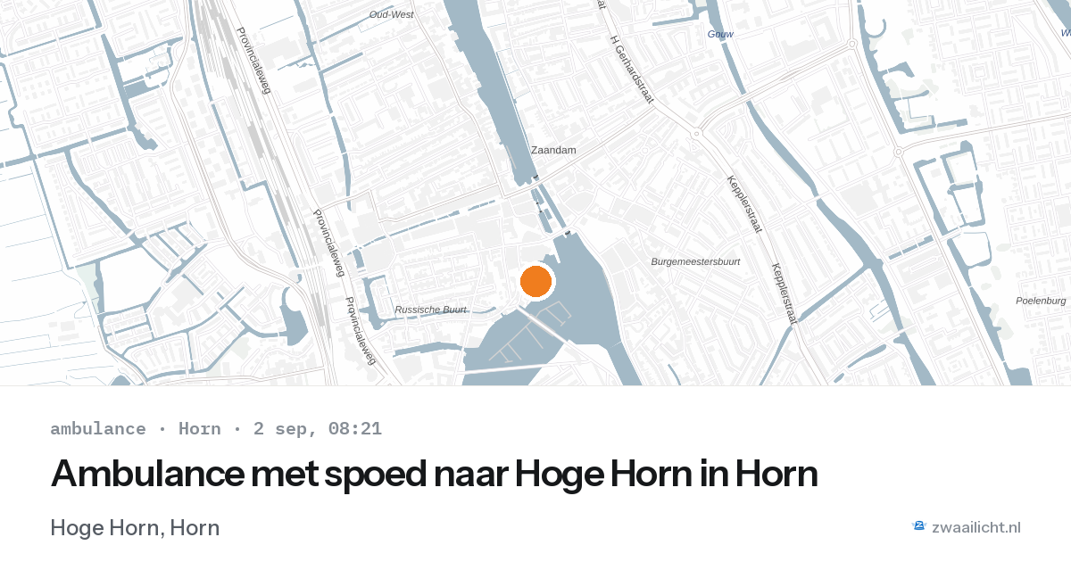 Ambulance met spoed naar Hoge Horn in Horn — 2 sep 2026
