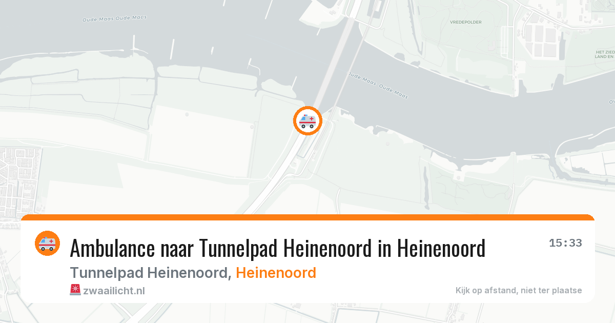 Ambulance naar Tunnelpad Heinenoord in Heinenoord — 1 aug 2026