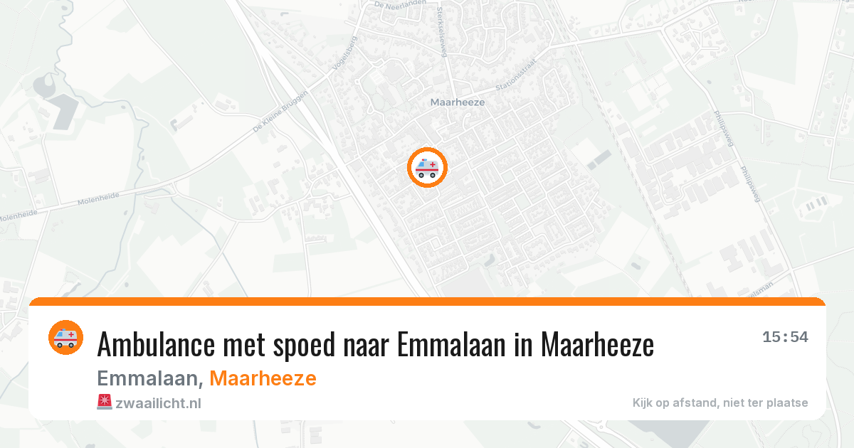 Ambulance met spoed naar Emmalaan in Maarheeze — 17 jun 2026