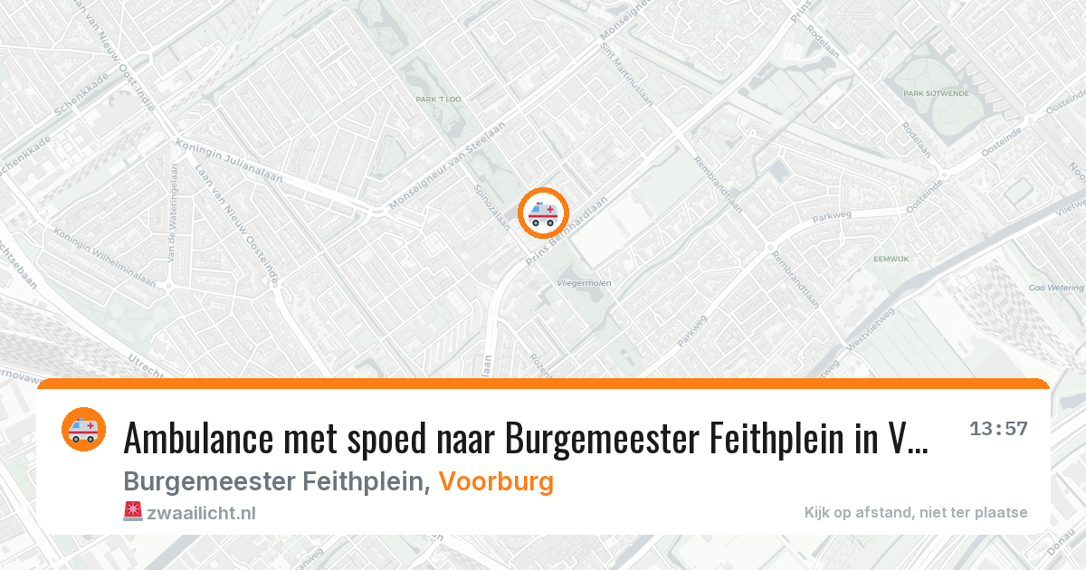 Ambulance met spoed naar Burgemeester Feithplein in Voorburg — 7 jul 2026