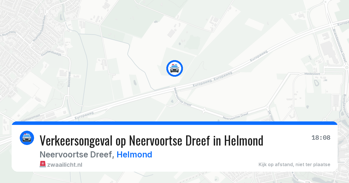 Verkeersongeval op Neervoortse Dreef in Helmond — 17 mei 2026