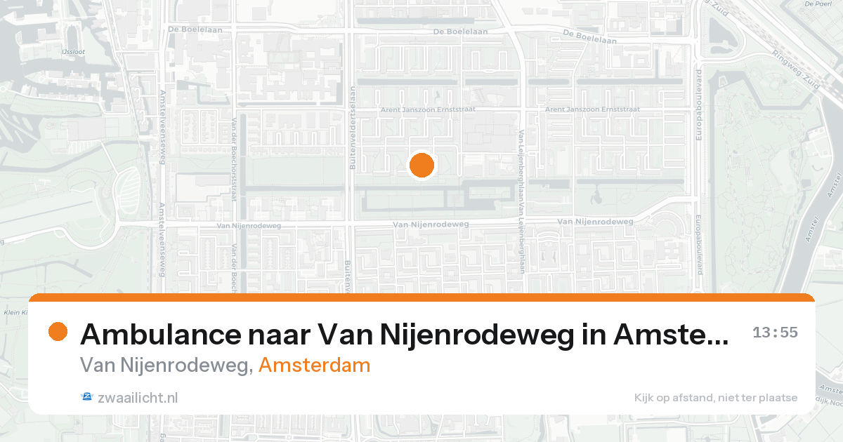 Ambulance naar Van Nijenrodeweg in Amsterdam — 15 aug 2026