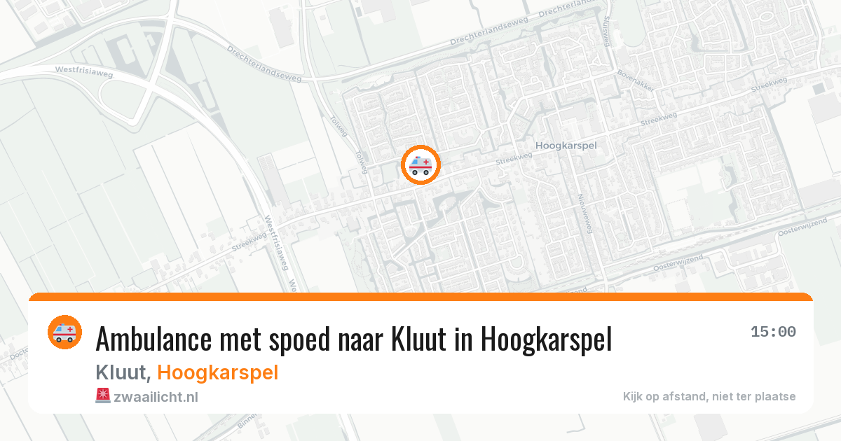 Ambulance met spoed naar Kluut in Hoogkarspel — 1 mrt 2026