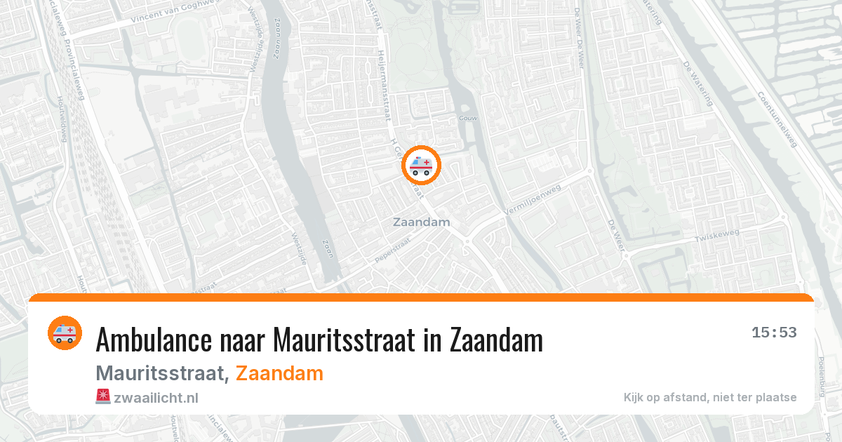 Ambulance naar Mauritsstraat in Zaandam — 25 feb 2026