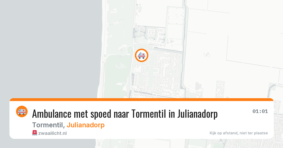Ambulance met spoed naar Tormentil in Julianadorp — 25 jan 2026