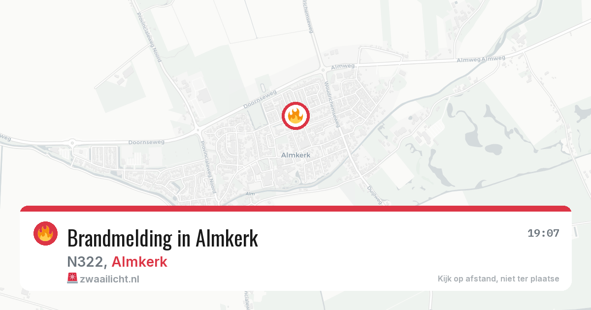 Brandmelding in Almkerk — 5 aug 2026
