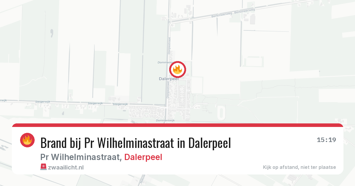 Brand bij Pr Wilhelminastraat in Dalerpeel — 22 apr 2026