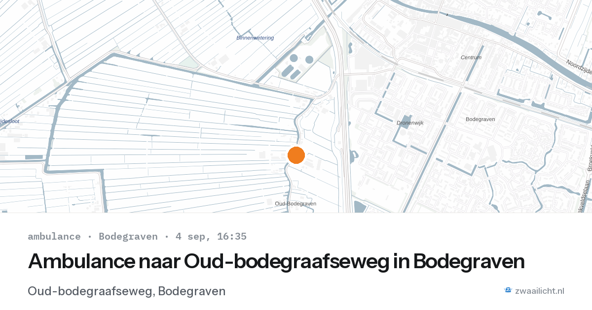 Ambulance naar Oud-bodegraafseweg in Bodegraven — 4 sep 2026