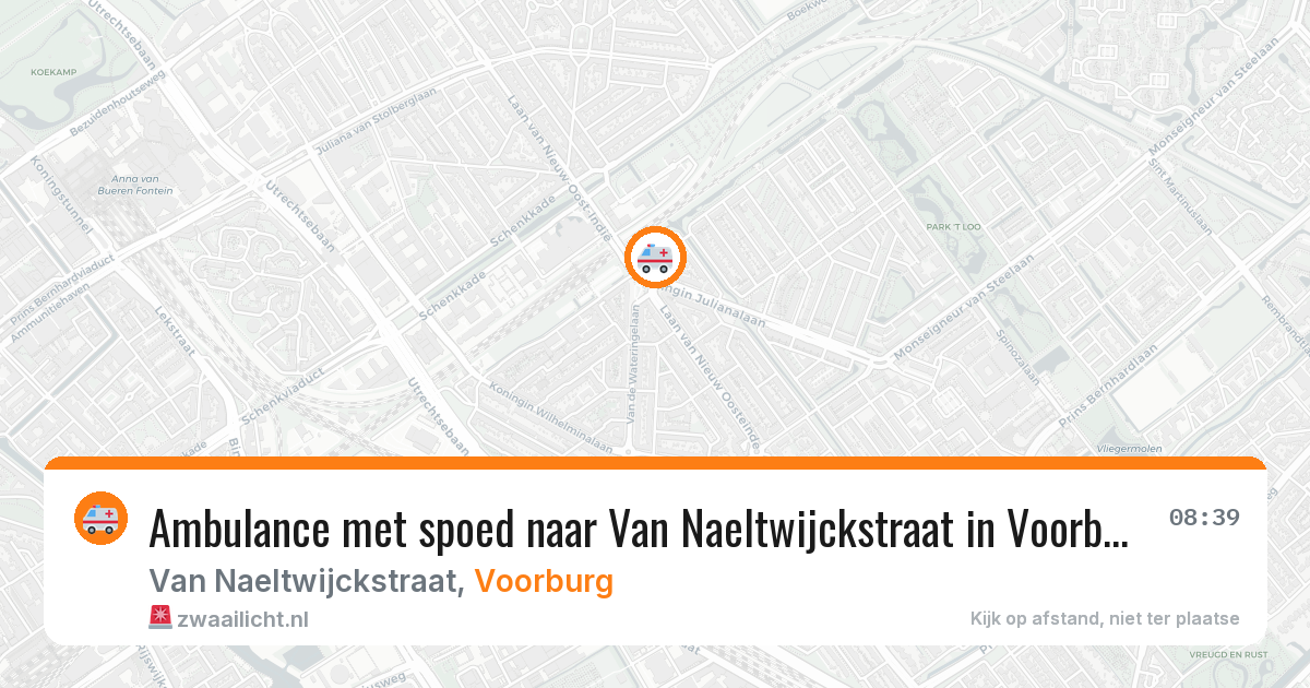 Ambulance met spoed naar Van Naeltwijckstraat in Voorburg — 18 mei 2026