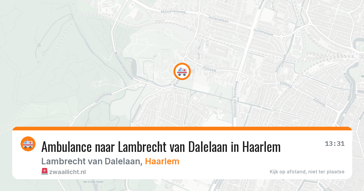Ambulance naar Lambrecht van Dalelaan in Haarlem — 26 apr 2026