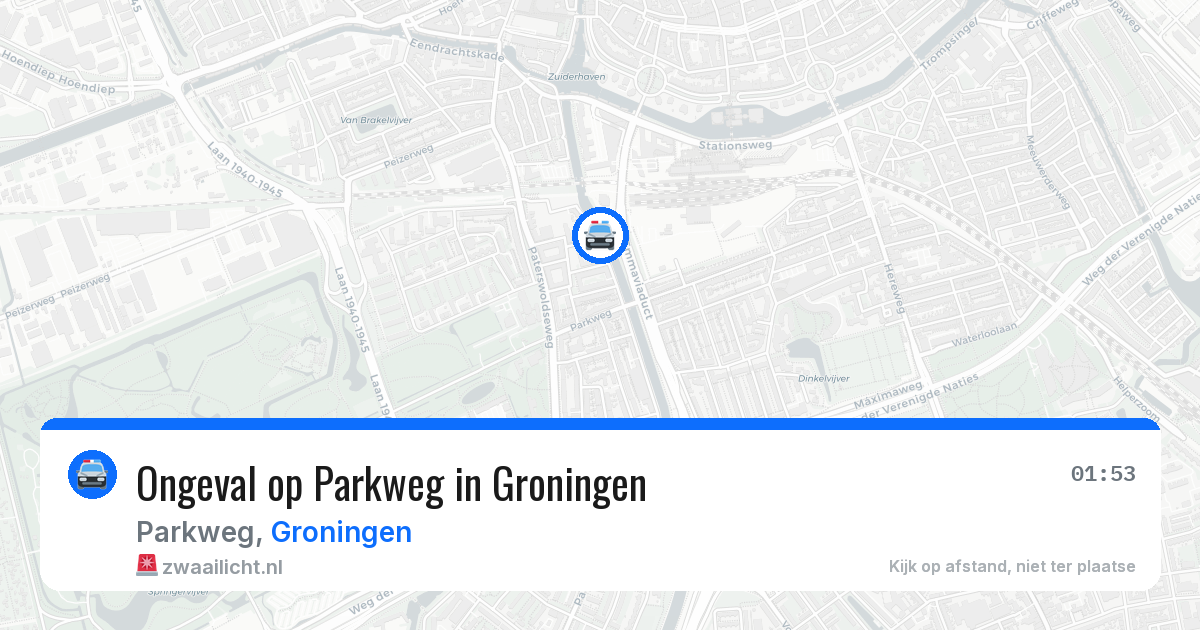 Ongeval op Parkweg in Groningen — 4 jul 2026