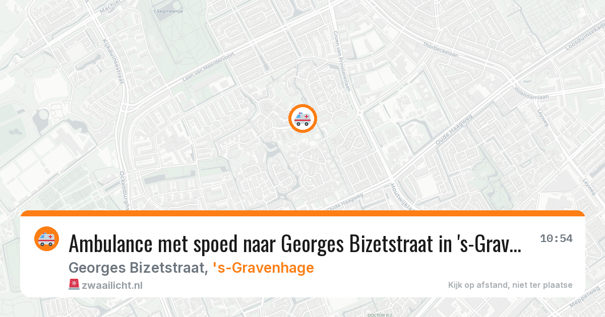 Ambulance met spoed naar Georges Bizetstraat in 's-Gravenhage — 3 jun 2026