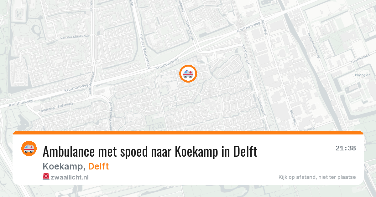 Ambulance met spoed naar Koekamp in Delft — 3 apr 2026