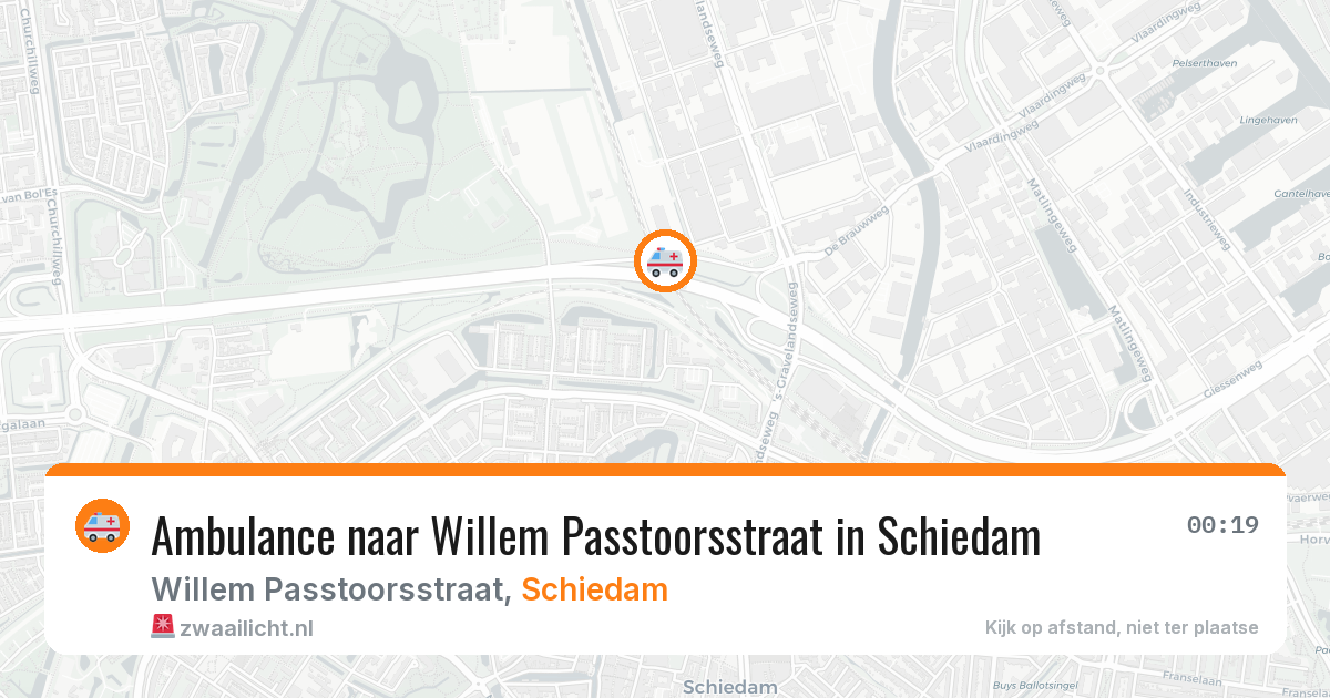 Ambulance naar Willem Passtoorsstraat in Schiedam — 25 jun 2026
