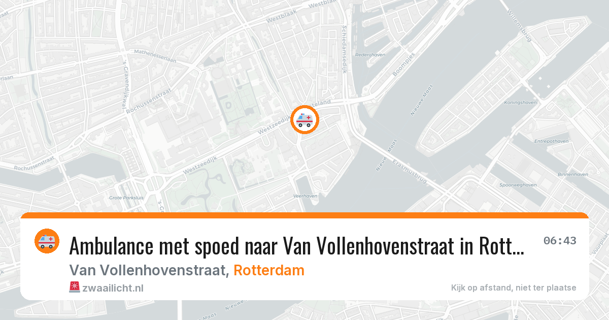 Ambulance met spoed naar Van Vollenhovenstraat in Rotterdam — 27 jun 2026