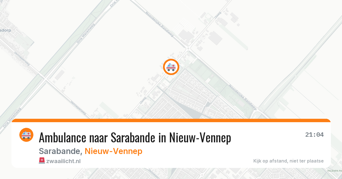 Ambulance naar Sarabande in Nieuw-Vennep — 4 aug 2026
