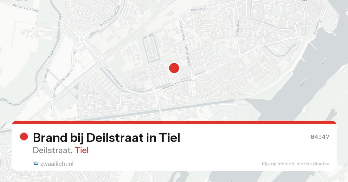 Brand bij Deilstraat in Tiel — 24 aug 2026