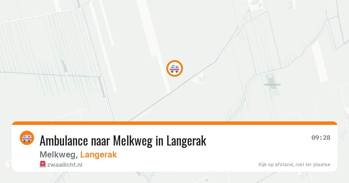 Ambulance naar Melkweg in Langerak — 13 mei 2026