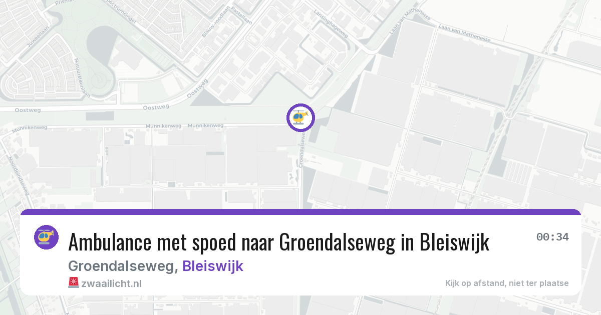 Ambulance met spoed naar Groendalseweg in Bleiswijk — 7 jul 2026