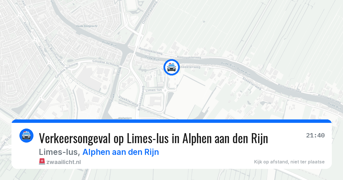Verkeersongeval op Limes-lus in Alphen aan den Rijn — 22 apr 2026