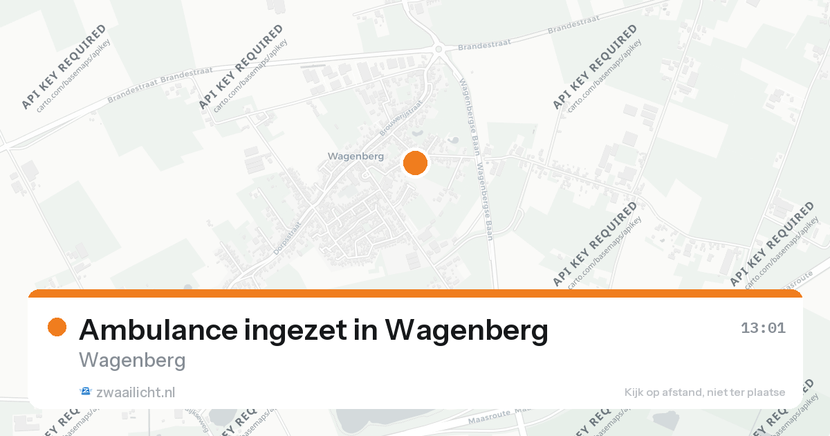 Ambulance ingezet in Wagenberg — 26 aug 2026