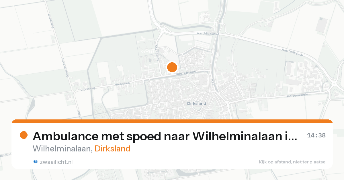 Ambulance met spoed naar Wilhelminalaan in Dirksland — 18 aug 2026