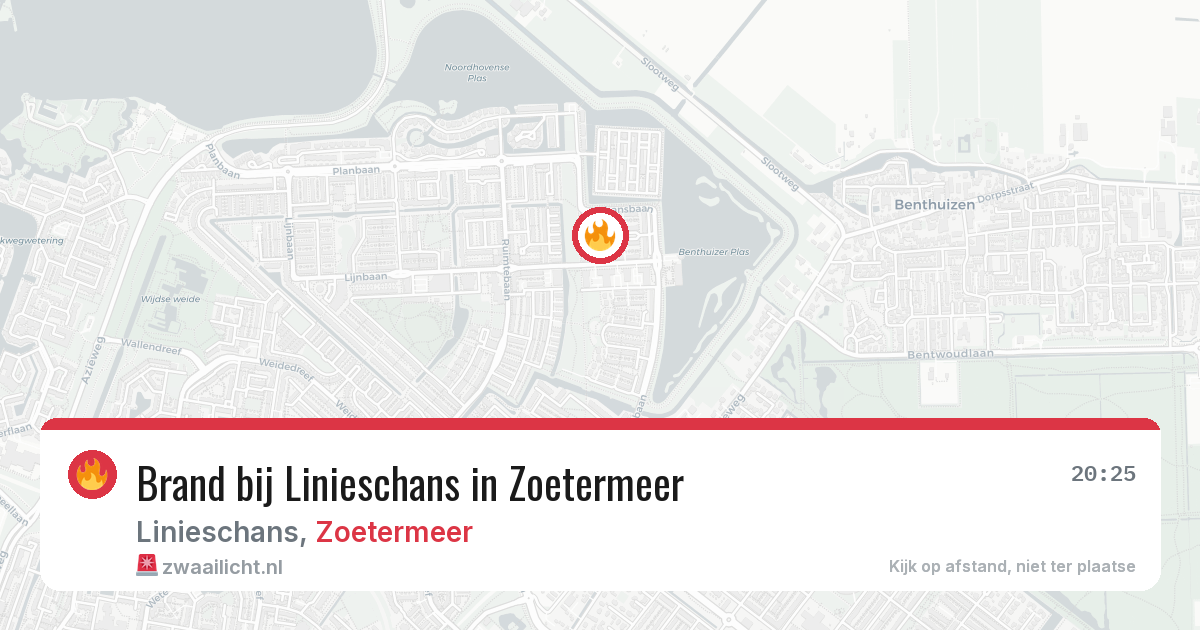 Brand bij Linieschans in Zoetermeer — 9 mrt 2026