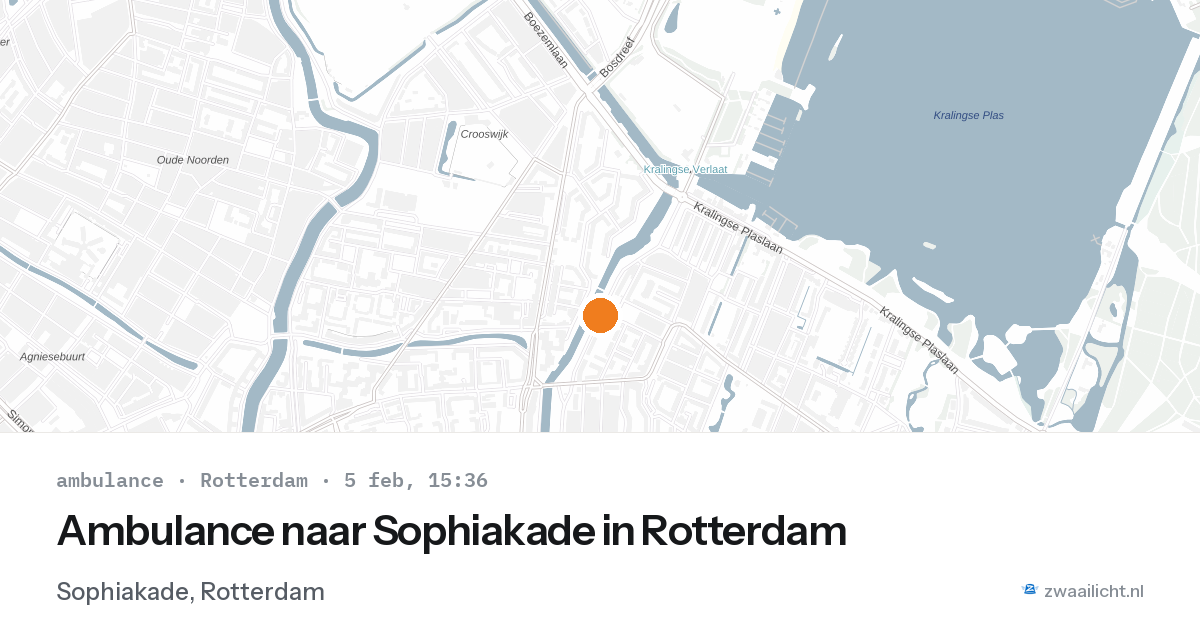 Ambulance naar Sophiakade in Rotterdam — 5 feb 2026