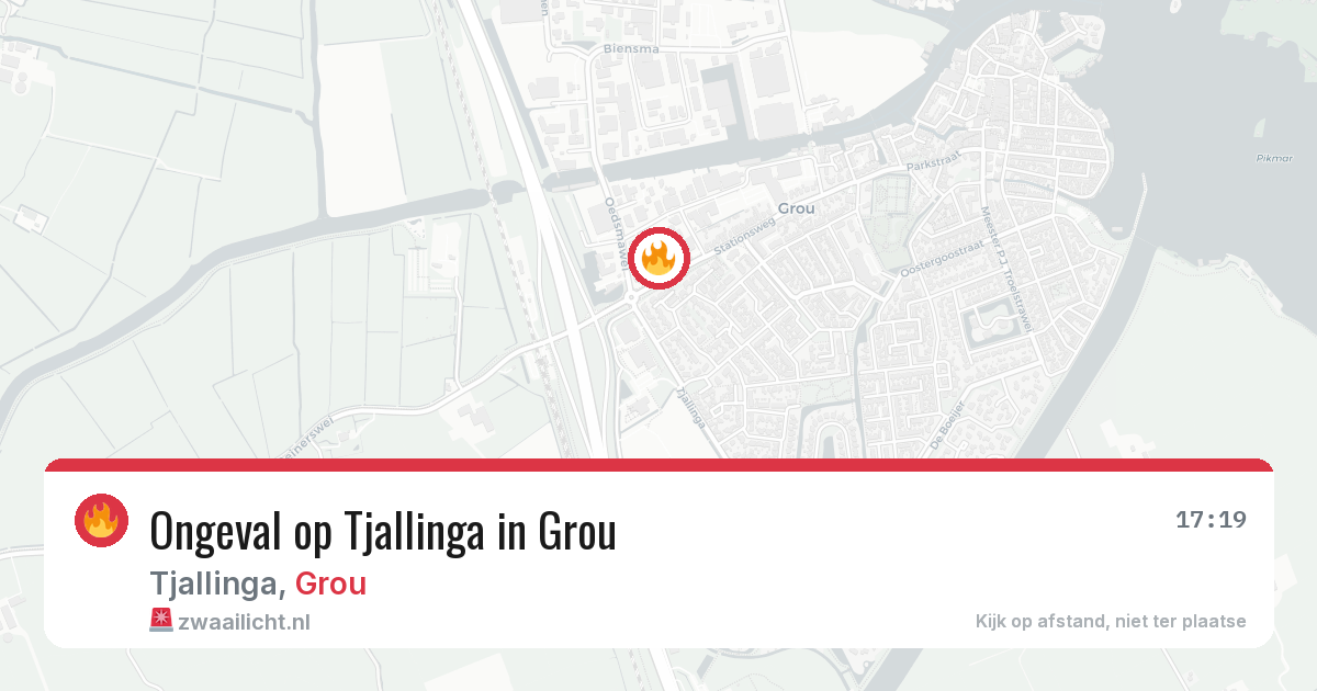 Ongeval op Tjallinga in Grou — 8 mrt 2026