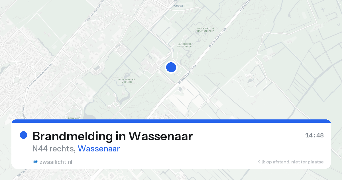 Brandmelding in Wassenaar — 21 aug 2026