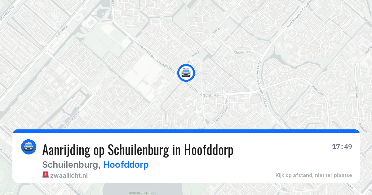 Aanrijding op Schuilenburg in Hoofddorp — 9 jul 2026