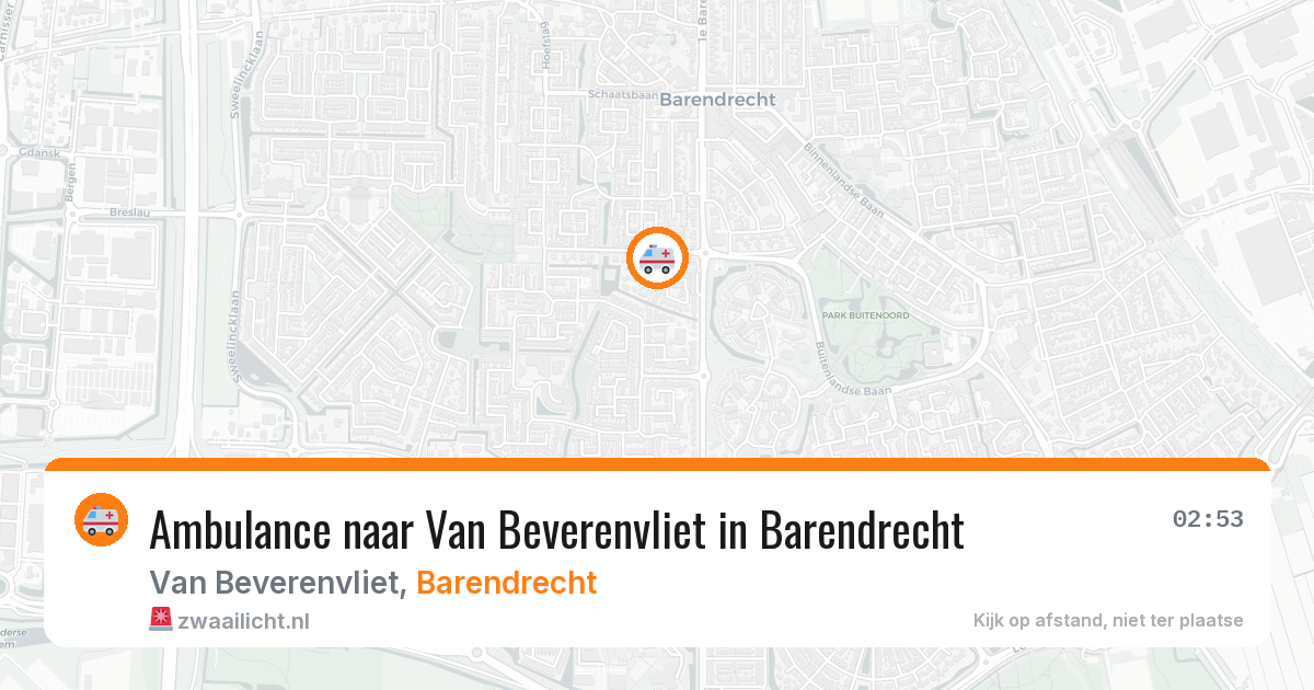 Ambulance naar Van Beverenvliet in Barendrecht — 6 apr 2026