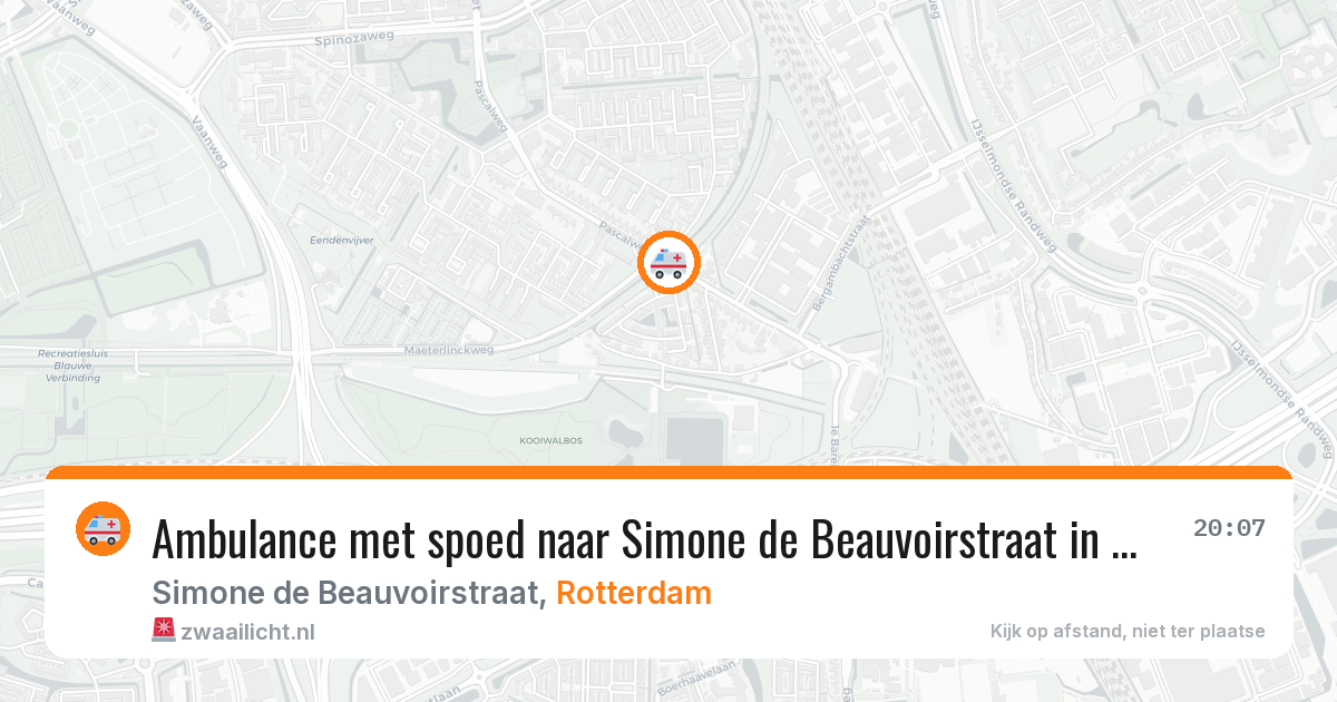 Ambulance met spoed naar Simone de Beauvoirstraat in Rotterdam — 27 jul 2026