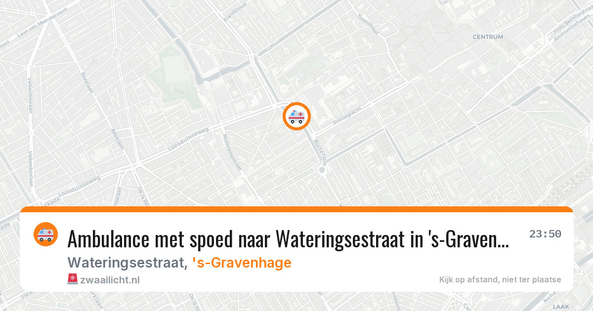 Ambulance met spoed naar Wateringsestraat in 's-Gravenhage — 16 mei 2026