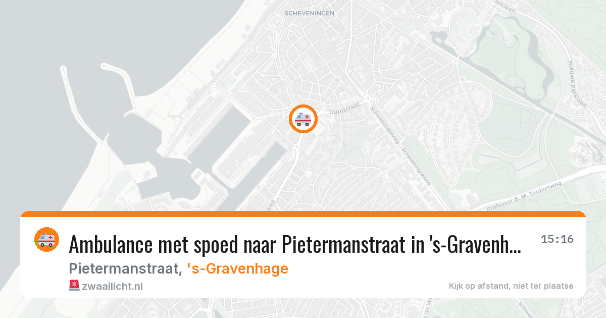 Ambulance met spoed naar Pietermanstraat in 's-Gravenhage — 28 jun 2026
