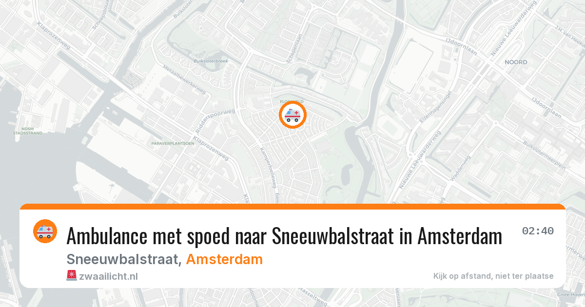 Ambulance met spoed naar Sneeuwbalstraat in Amsterdam — 6 mrt 2026