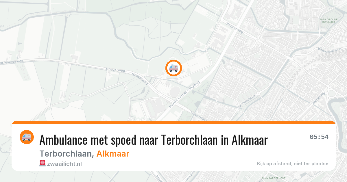 Ambulance met spoed naar Terborchlaan in Alkmaar — 22 mrt 2026